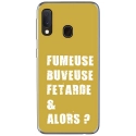 TPU0A40FUMEUSEOR - Coque souple pour Samsung Galaxy A40 avec impression Motifs fumeuse et alors or