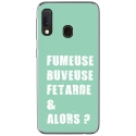 TPU0A40FUMEUSETURQUOISE - Coque souple pour Samsung Galaxy A40 avec impression Motifs fumeuse et alors turquoise