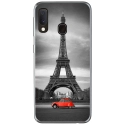 TPU0A40PARIS2CV - Coque souple pour Samsung Galaxy A40 avec impression Motifs Paris et 2CV rouge