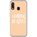 TPU0A40VENDREVEBEIGE - Coque souple pour Samsung Galaxy A40 avec impression Motifs vendeur de rêves beige