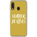 TPU0A40VENDREVEOR - Coque souple pour Samsung Galaxy A40 avec impression Motifs vendeur de rêves or