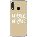 TPU0A40VENDREVETAUPE - Coque souple pour Samsung Galaxy A40 avec impression Motifs vendeur de rêves taupe