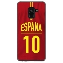 TPU0A8PLUS18MAILLOTESPAGNE - Coque souple pour Samsung Galaxy A8-Plus 2018 avec impression Motifs Maillot de Football Espagne