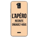 TPU0ALTICES51APEROBEIGE - Coque souple pour Altice S51 avec impression Motifs l'apéro recrute beige