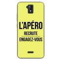 TPU0ALTICES51APEROJAUNE - Coque souple pour Altice S51 avec impression Motifs l'apéro recrute jaune