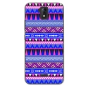 TPU0ALTICES51AZTEQUEBLEUVIO - Coque souple pour Altice S51 avec impression Motifs aztèque bleu et violet