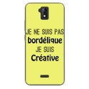 TPU0ALTICES51BORDELIQUEJAUNE - Coque souple pour Altice S51 avec impression Motifs Je ne suis pas bordélique jaune