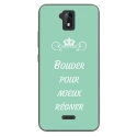 TPU0ALTICES51BOUDERTURQUOISE - Coque souple pour Altice S51 avec impression Motifs Bouder pour mieux Régner turquoise