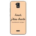 TPU0ALTICES51CHIANTEBEIGE - Coque souple pour Altice S51 avec impression Motifs Avant, j'étais chiante beige