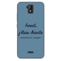 TPU0ALTICES51CHIANTEBLEU - Coque souple pour Altice S51 avec impression Motifs Avant, j'étais chiante bleu