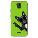 TPU0ALTICES51CHIENVVERT - Coque souple pour Altice S51 avec impression Motifs chien à lunettes sur fond vert