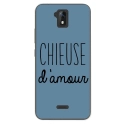 TPU0ALTICES51CHIEUSEBLEU - Coque souple pour Altice S51 avec impression Motifs Chieuse d'Amour bleu