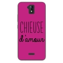 TPU0ALTICES51CHIEUSEFUSHIA - Coque souple pour Altice S51 avec impression Motifs Chieuse d'Amour fushia