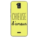 TPU0ALTICES51CHIEUSEJAUNE - Coque souple pour Altice S51 avec impression Motifs Chieuse d'Amour jaune