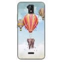 TPU0ALTICES51ELEPHANT - Coque souple pour Altice S51 avec impression Motifs éléphant dans les nuages