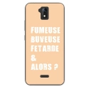 TPU0ALTICES51FUMEUSEBEIGE - Coque souple pour Altice S51 avec impression Motifs fumeuse et alors beige