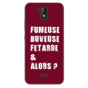 TPU0ALTICES51FUMEUSEBORDEAU - Coque souple pour Altice S51 avec impression Motifs fumeuse et alors bordeau