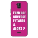 TPU0ALTICES51FUMEUSEFUSHIA - Coque souple pour Altice S51 avec impression Motifs fumeuse et alors fushia