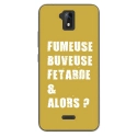 TPU0ALTICES51FUMEUSEOR - Coque souple pour Altice S51 avec impression Motifs fumeuse et alors or