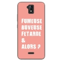 TPU0ALTICES51FUMEUSEROSE - Coque souple pour Altice S51 avec impression Motifs fumeuse et alors rose