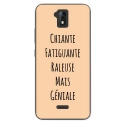 TPU0ALTICES51GENIALEBEIGE - Coque souple pour Altice S51 avec impression Motifs Chiante mais Géniale beige