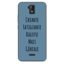 TPU0ALTICES51GENIALEBLEU - Coque souple pour Altice S51 avec impression Motifs Chiante mais Géniale bleu