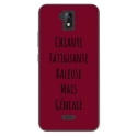 TPU0ALTICES51GENIALEBORDEAU - Coque souple pour Altice S51 avec impression Motifs Chiante mais Géniale bordeau