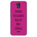 TPU0ALTICES51GENIALEFUSHIA - Coque souple pour Altice S51 avec impression Motifs Chiante mais Géniale fushia