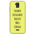 TPU0ALTICES51GENIALEJAUNE - Coque souple pour Altice S51 avec impression Motifs Chiante mais Géniale jaune