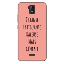 TPU0ALTICES51GENIALEROSE - Coque souple pour Altice S51 avec impression Motifs Chiante mais Géniale rose