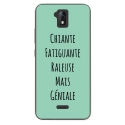 TPU0ALTICES51GENIALETURQUOISE - Coque souple pour Altice S51 avec impression Motifs Chiante mais Géniale turquoise