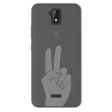 TPU0ALTICES51MAINPEACE - Coque souple pour Altice S51 avec impression Motifs main Peace and Love