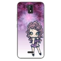 TPU0ALTICES51MANGAVIOLETTA - Coque souple pour Altice S51 avec impression Motifs manga fille violetta