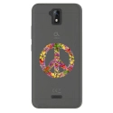 TPU0ALTICES51PEACELOVE - Coque souple pour Altice S51 avec impression Motifs Peace and Love fleuri