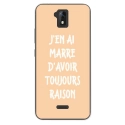 TPU0ALTICES51RAISONBEIGE - Coque souple pour Altice S51 avec impression Motifs marre d'avoir raison beige