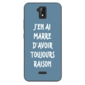 TPU0ALTICES51RAISONBLEU - Coque souple pour Altice S51 avec impression Motifs marre d'avoir raison bleu