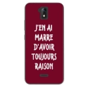 TPU0ALTICES51RAISONBORDEAU - Coque souple pour Altice S51 avec impression Motifs marre d'avoir raison bordeau