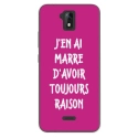 TPU0ALTICES51RAISONFUSHIA - Coque souple pour Altice S51 avec impression Motifs marre d'avoir raison fushia