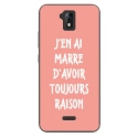 TPU0ALTICES51RAISONROSE - Coque souple pour Altice S51 avec impression Motifs marre d'avoir raison rose