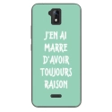 TPU0ALTICES51RAISONTURQUOISE - Coque souple pour Altice S51 avec impression Motifs marre d'avoir raison turquoise