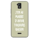 TPU0ALTICES51RAISONVERT - Coque souple pour Altice S51 avec impression Motifs marre d'avoir raison vert