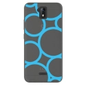 TPU0ALTICES51RONDSBLEUS - Coque souple pour Altice S51 avec impression Motifs ronds bleus