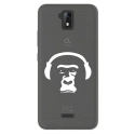 TPU0ALTICES51SINGECASQ - Coque souple pour Altice S51 avec impression Motifs singe avec son casque