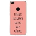 TPU0P8LITE17GENIALEROSE - Coque souple pour Huawei P8 Lite 2017 avec impression Motifs Chiante mais Géniale rose