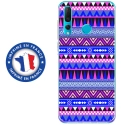 TPU0PSMART19AZTEQUEBLEUVIO - Coque souple pour Huawei P Smart (2019) avec impression Motifs aztèque bleu et violet