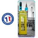 TPU0PSMART19CABINEUKJAUNE - Coque souple pour Huawei P Smart (2019) avec impression Motifs cabine téléphonique UK jaune