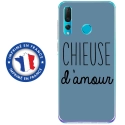 TPU0PSMART19CHIEUSEBLEU - Coque souple pour Huawei P Smart (2019) avec impression Motifs Chieuse d'Amour bleu