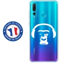 TPU0PSMART19SINGECASQ - Coque souple pour Huawei P Smart (2019) avec impression Motifs singe avec son casque
