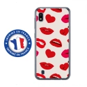 TPU0TPU0A10LIPS - Coque souple pour Samsung Galaxy A10 avec impression Motifs lèvres et coeurs rouges