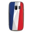TPU1ASHA302DRAPFRANCE - Coque souple pour Nokia Asha 302 avec impression Motifs drapeau de la France